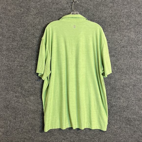 Izod Golf Mens Polo Shirt Size XXL Green Short Sleeve Stretch Performance Preppy - Picture 2 of 6